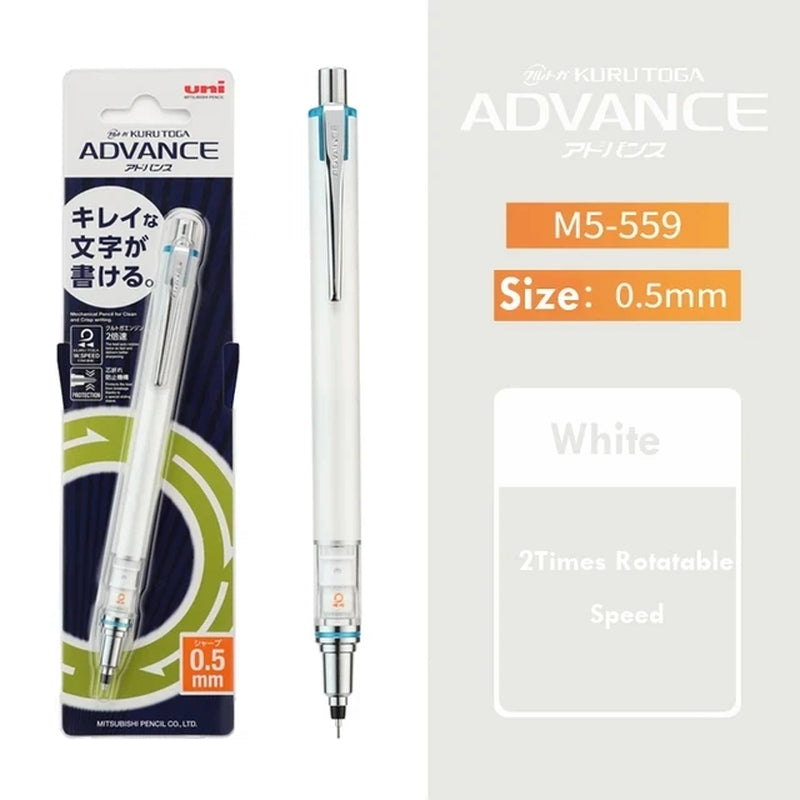 Japan KURA TOGA Mechanical Pencil 0.5Mm Automatic Rotation Drawing Special Pencil M5-559 Stationery Cute School Supplies