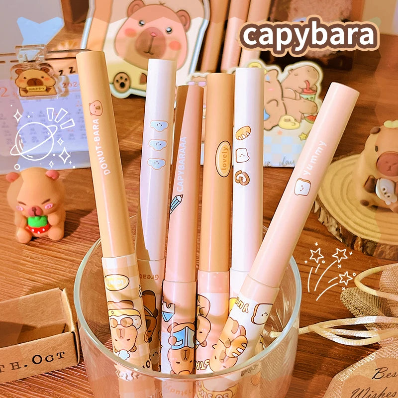 Aesthetic Stationery Back to School Useful Acsesorie Offices Accessorie Writing Pens Cute Capybara Fountain Pen School Supplies
