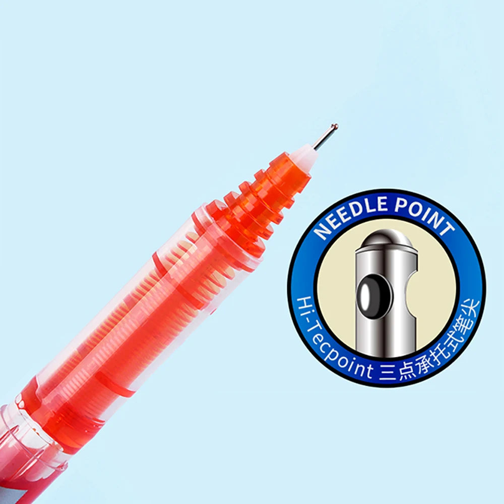 12Japanese BX-V5 Gel Pens Hi Tecpoint Straight Liquid Pen Large Capacity Quick-Drying Ink 0.5Mm Needle Point Stationery