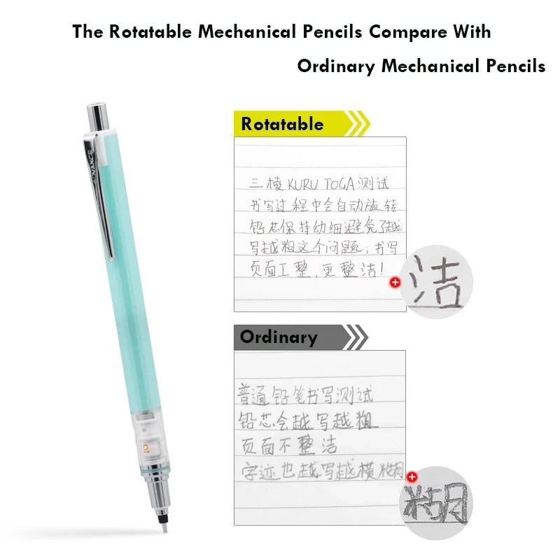 Japan KURA TOGA Mechanical Pencil 0.5Mm Automatic Rotation Drawing Special Pencil M5-559 Stationery Cute School Supplies