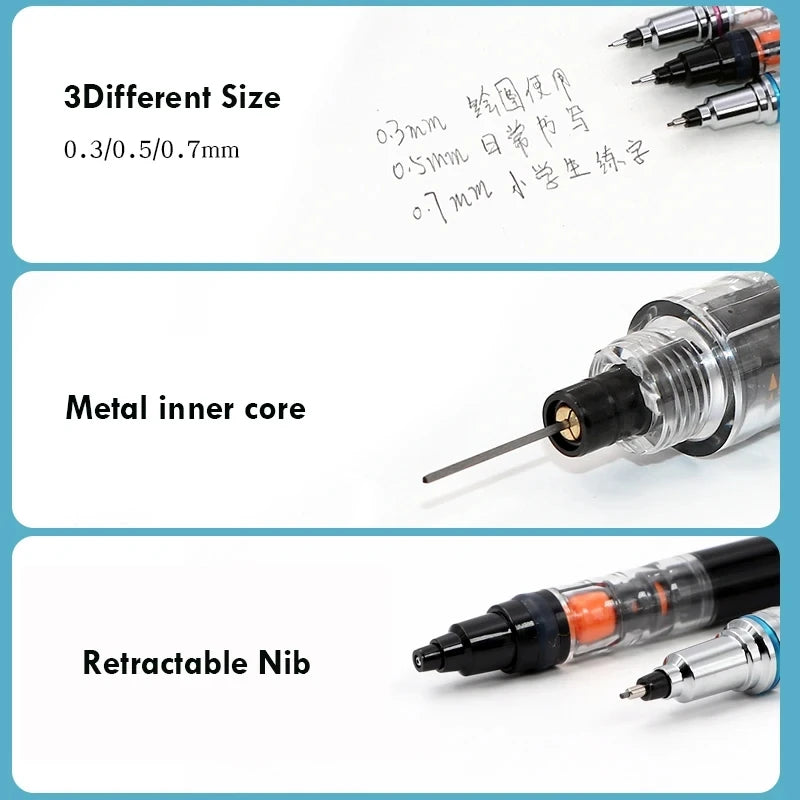 Japan KURA TOGA Mechanical Pencil 0.5Mm Automatic Rotation Drawing Special Pencil M5-559 Stationery Cute School Supplies
