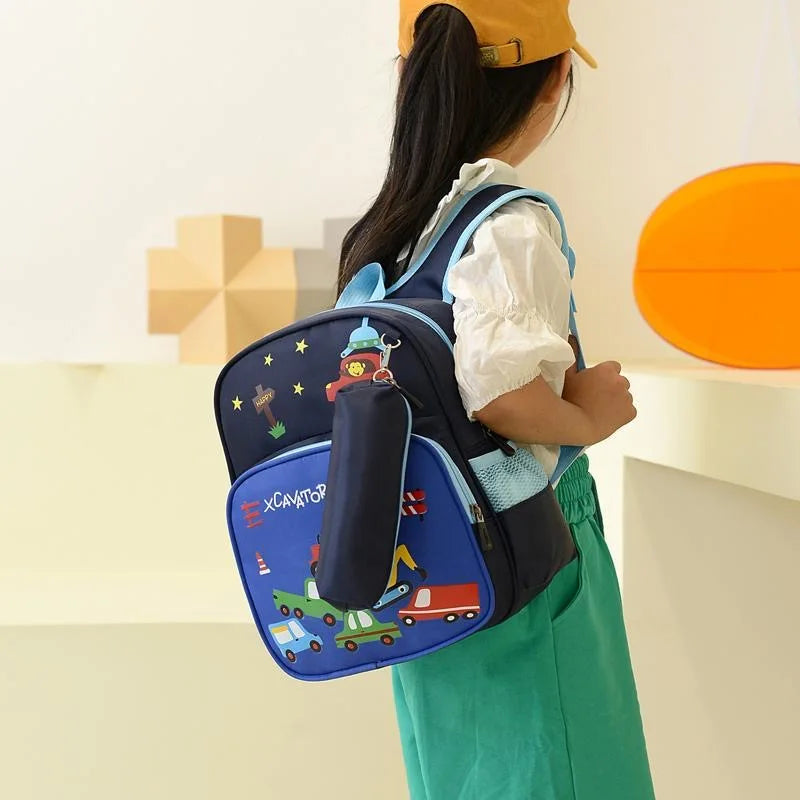 School Bags School Backpack Women'S Backpack Mochila Portfolio to School Bags School Backpack Boy Cartoon Car Mochilas Escolares