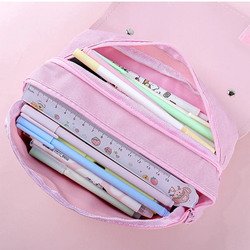 3D Kawaii Pencil Case Girls Decompression Pen Pouch Cute Waterproof School Supplies Aesthetic Organizer Box Korean Stationery