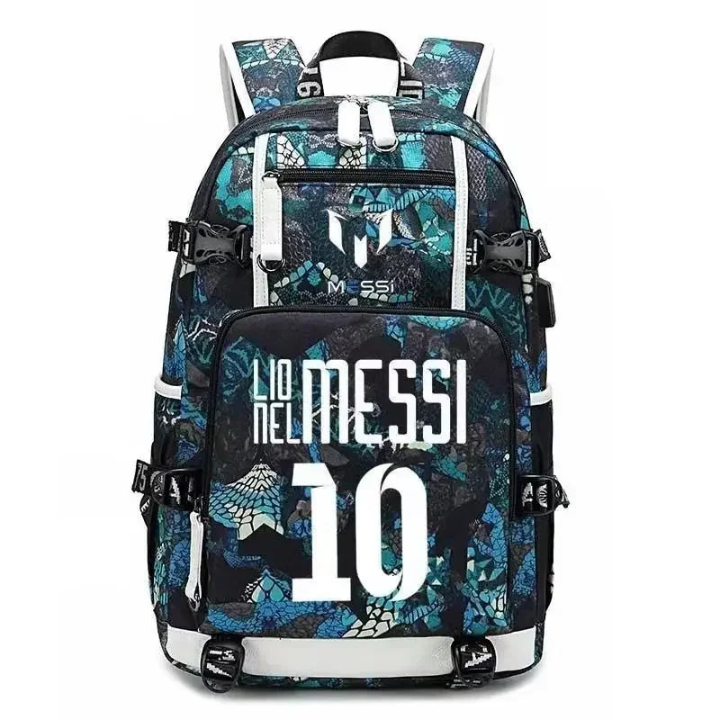 Messi C Ronaldo Football Bag Star around High School Students Male and Female Large Capacity Backpack Can Be Customized