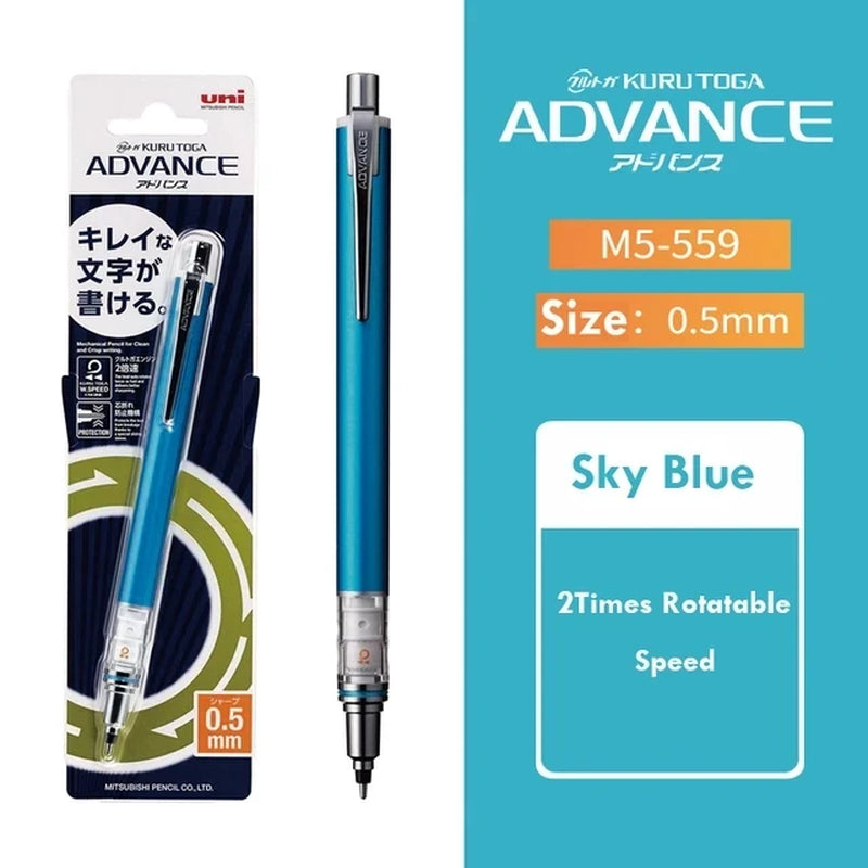 Japan KURA TOGA Mechanical Pencil 0.5Mm Automatic Rotation Drawing Special Pencil M5-559 Stationery Cute School Supplies