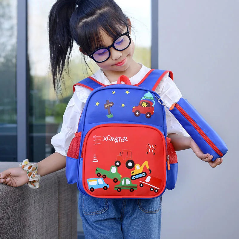 School Bags School Backpack Women'S Backpack Mochila Portfolio to School Bags School Backpack Boy Cartoon Car Mochilas Escolares