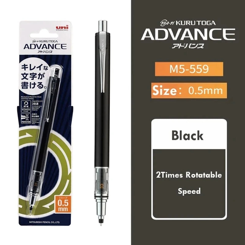 Japan KURA TOGA Mechanical Pencil 0.5Mm Automatic Rotation Drawing Special Pencil M5-559 Stationery Cute School Supplies