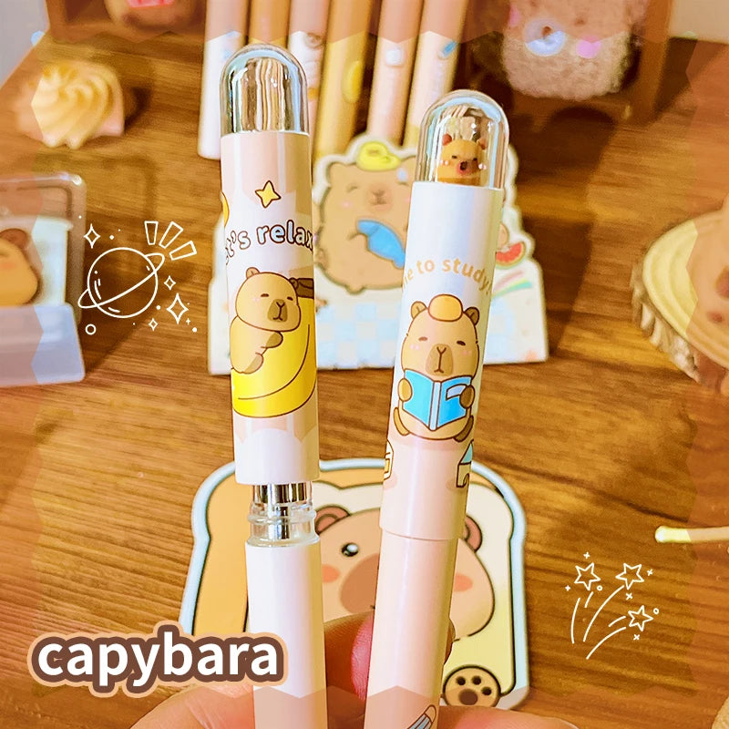 Aesthetic Stationery Back to School Useful Acsesorie Offices Accessorie Writing Pens Cute Capybara Fountain Pen School Supplies