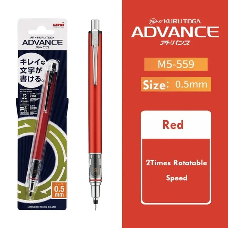 Japan KURA TOGA Mechanical Pencil 0.5Mm Automatic Rotation Drawing Special Pencil M5-559 Stationery Cute School Supplies