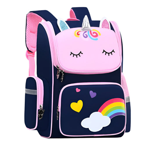 Kid Backpack for Girl Unicorn Children Bookbag Rainbow Eyes School Bag Teen Girl Backpack for Traveling Waterproof Mochilas