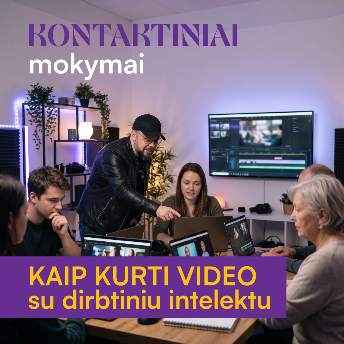 Kontaktiniai AI video kūrimo mokymai Kaune: nuo idėjos iki galutinio video