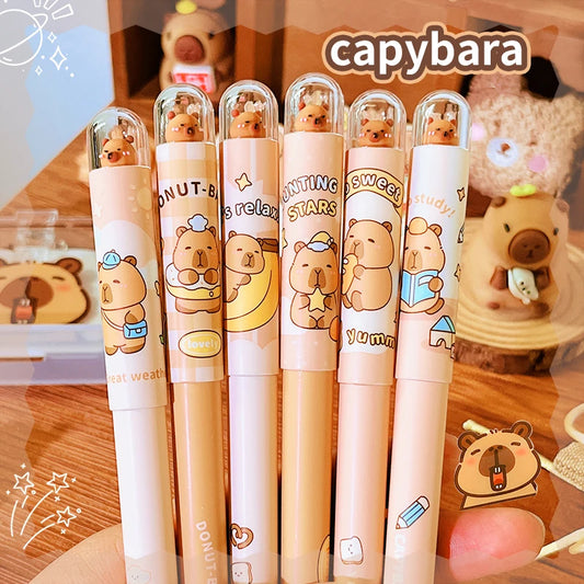Aesthetic Stationery Back to School Useful Acsesorie Offices Accessorie Writing Pens Cute Capybara Fountain Pen School Supplies