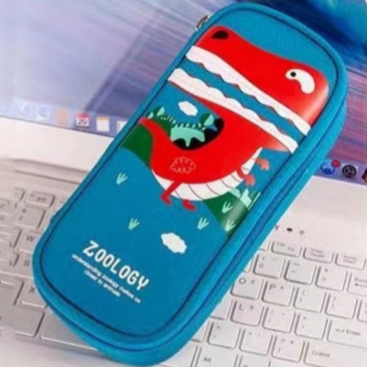 Rocket Canvas Pencil Case Cute Pencil Bag Creative Large Capacity Pen Case Children Pen Bag Gifts Cartoon Animal School Supplies